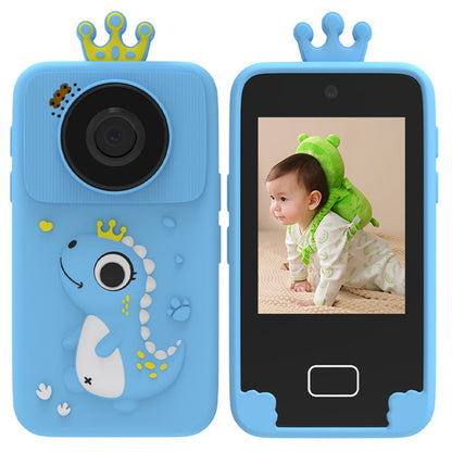 D16 2.8 Inch HD Screen Dual Lens Kids Camera Toddler Learning Phone Toy with 32GB Memory Card