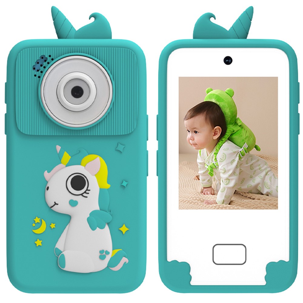 D16 2.8 Inch HD Screen Dual Lens Kids Camera Toddler Learning Phone Toy with 32GB Memory Card