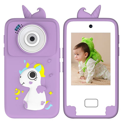 D16 2.8 Inch HD Screen Dual Lens Kids Camera Toddler Learning Phone Toy with 32GB Memory Card