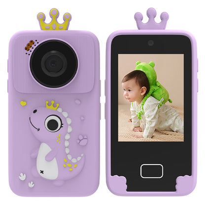 D16 2.8 Inch HD Screen Dual Lens Kids Camera Toddler Learning Phone Toy with 32GB Memory Card