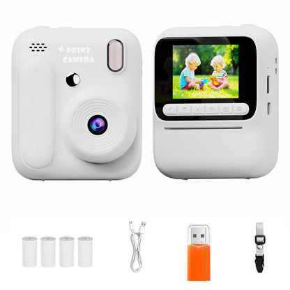 Z700 2.4 Inch IPS Screen Instant Print Camera for Kids Support Single Color Print, with 32G Memory Card and Card Reader