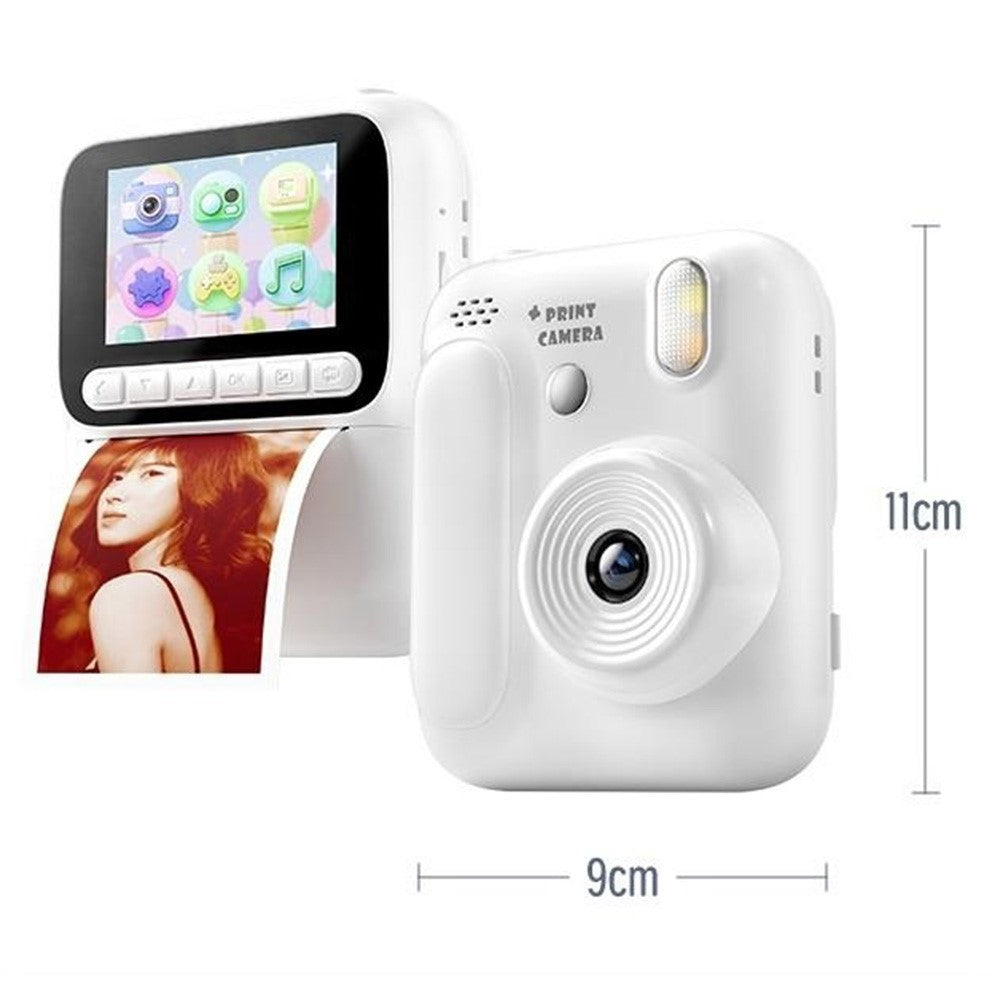 Z700 2.4 Inch IPS Screen Instant Print Camera for Kids Support Single Color Print, with 32G Memory Card and Card Reader