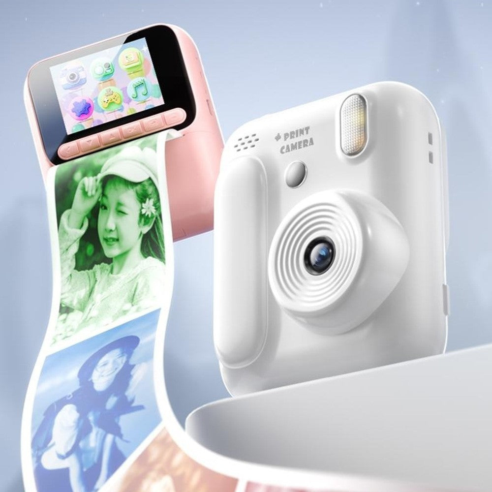 Z700 2.4 Inch IPS Screen Instant Print Camera for Kids Support Single Color Print, with 32G Memory Card and Card Reader