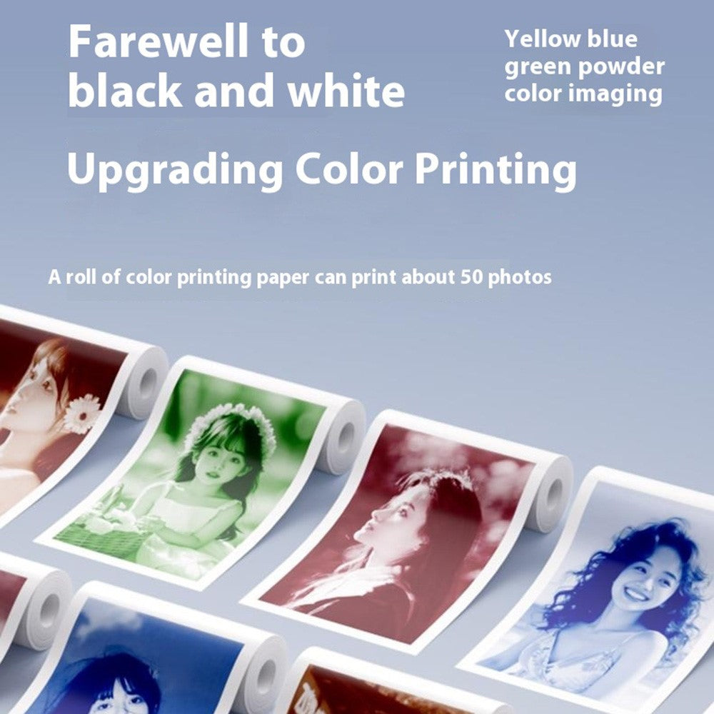 Z700 2.4 Inch IPS Screen Instant Print Camera for Kids Support Single Color Print, with 32G Memory Card and Card Reader