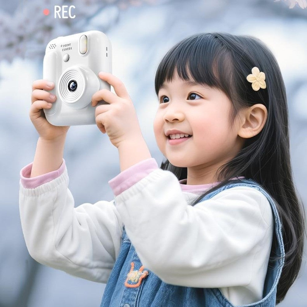 Z700 2.4 Inch IPS Screen Instant Print Camera for Kids Support Single Color Print, with 32G Memory Card and Card Reader