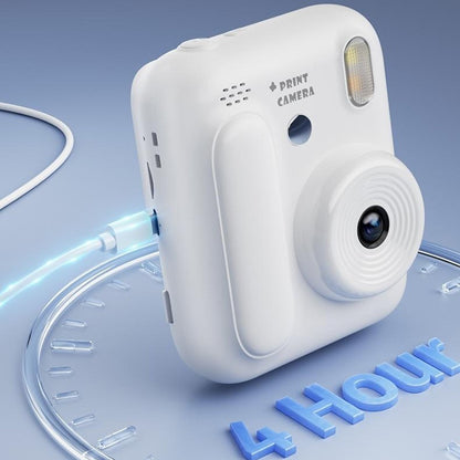 Z700 2.4 Inch IPS Screen Instant Print Camera for Kids Support Single Color Print, with 32G Memory Card and Card Reader