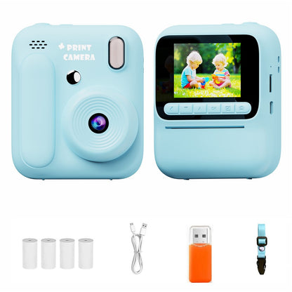 Z700 2.4 Inch IPS Screen Instant Print Camera for Kids Support Single Color Print, with 32G Memory Card and Card Reader