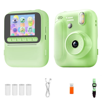 Z700 2.4 Inch IPS Screen Instant Print Camera for Kids Support Single Color Print, with 32G Memory Card and Card Reader