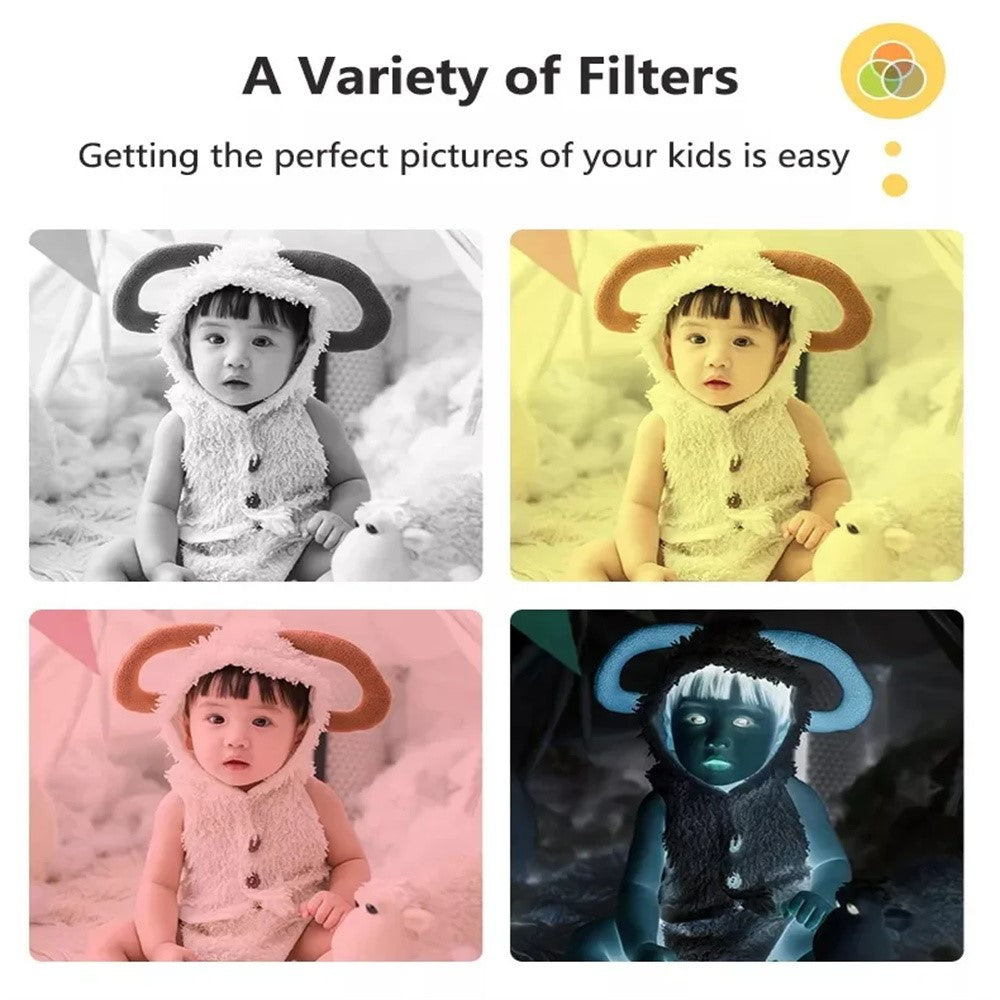 K69 For Kids Digital Camera Cartoon Animal Design 2.0 Inch HD Screen Dual Lens Video Recorder with 32GB Memory Card + Card Reader