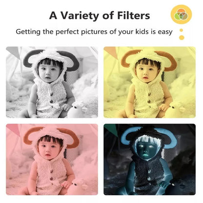 K69 For Kids Digital Camera Cartoon Animal Design 2.0 Inch HD Screen Dual Lens Video Recorder with 32GB Memory Card + Card Reader