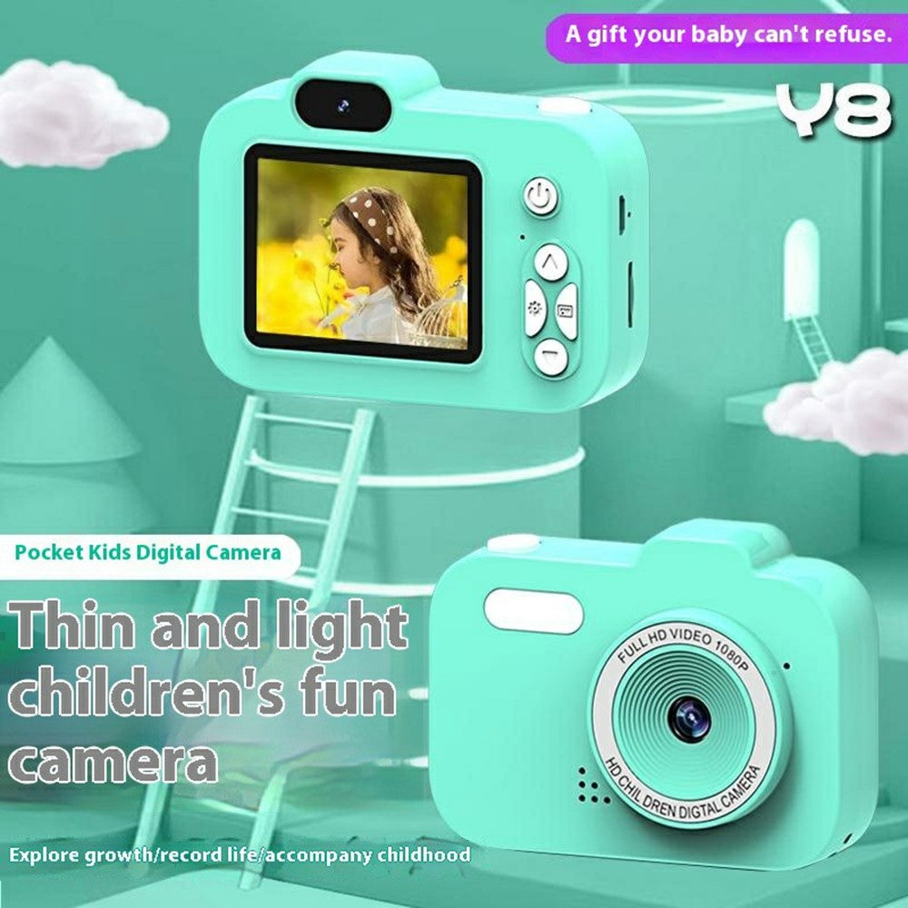 Y8 2.0 Inch Screen Kids Digital Camera Auto Focus Single Lens HD Video Recorder for Children