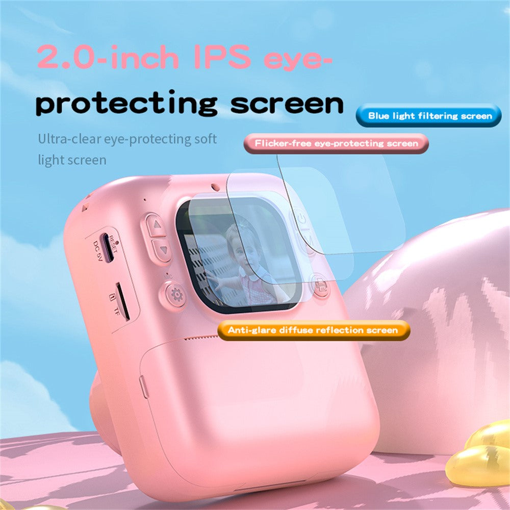 Y300H 2.0 Inch IPS Screen Portable Instant Print Digital Camera HD Video Recorder for Children