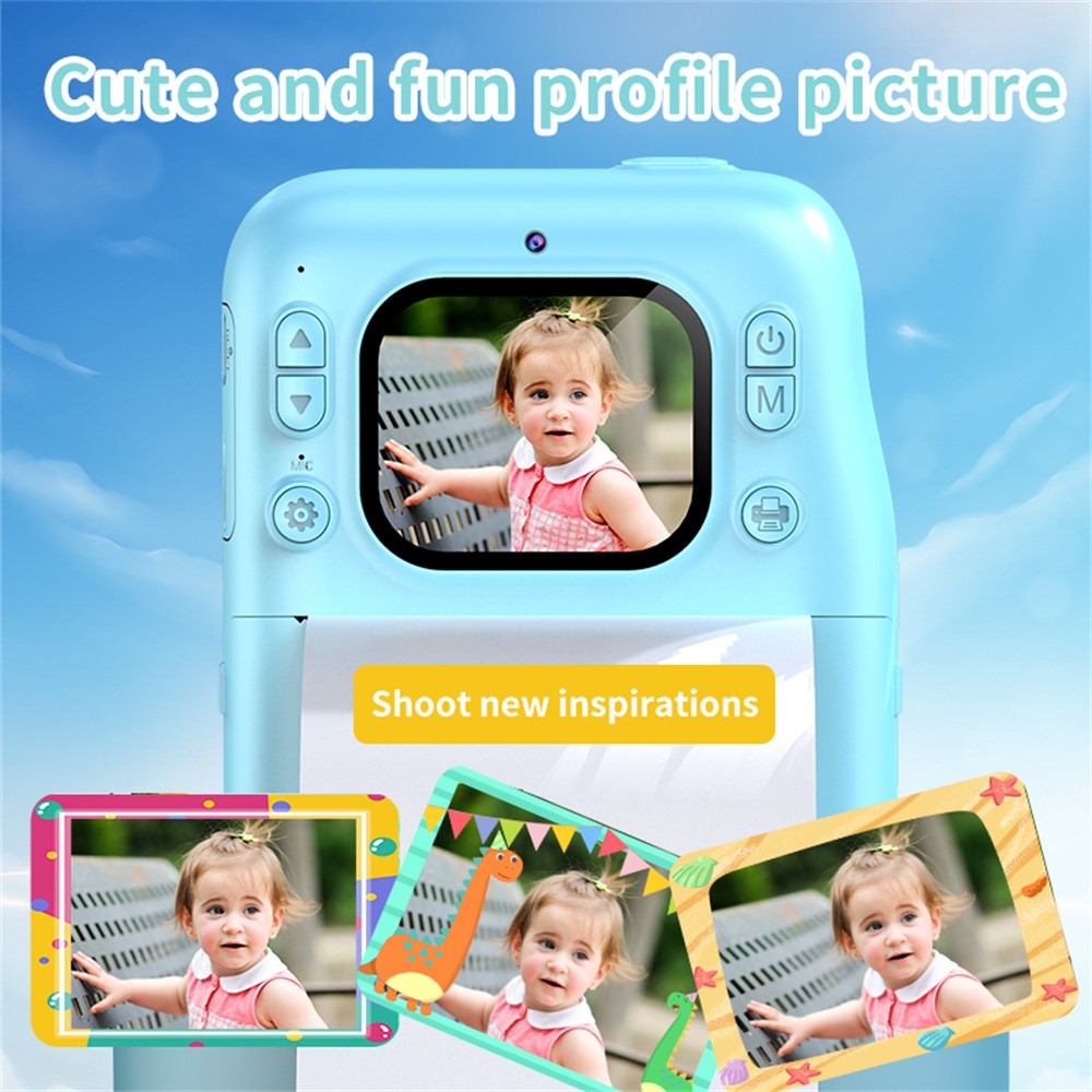 Y300H 2.0 Inch IPS Screen Instant Print Digital Camera HD Video Recorder for Children, with 32GB Card + Card Reader