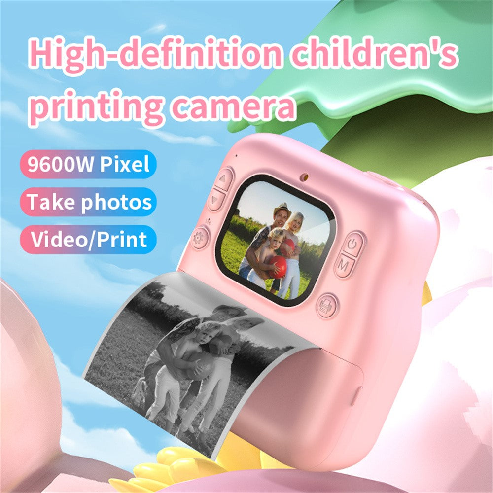 Y300H 2.0 Inch IPS Screen Instant Print Digital Camera HD Video Recorder for Children, with 32GB Card + Card Reader