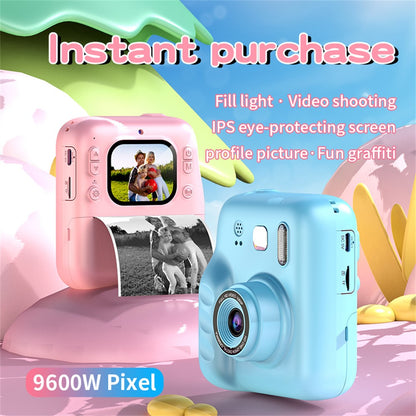Y300H 2.0 Inch IPS Screen Instant Print Digital Camera HD Video Recorder for Children, with 32GB Card + Card Reader