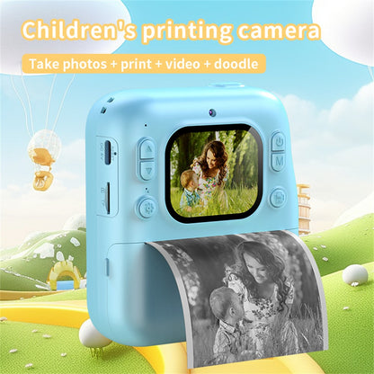 Y300H 2.0 Inch IPS Screen Instant Print Digital Camera HD Video Recorder for Children, with 32GB Card + Card Reader