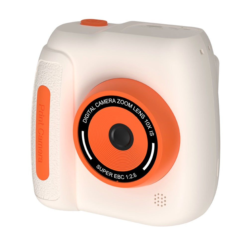 D102 2.4 Inch IPS Screen Instant Print Digital Camera for Kids 10X Zoom Dual HD Lens Video Recorder, with 32GB Card