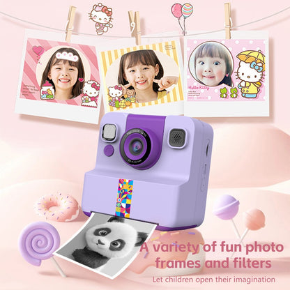A30 2.4 Inch IPS Screen Instant Camera for Kids HD Flip Lens Video Recorder Built In Games, with 32GB Card + Card Reader