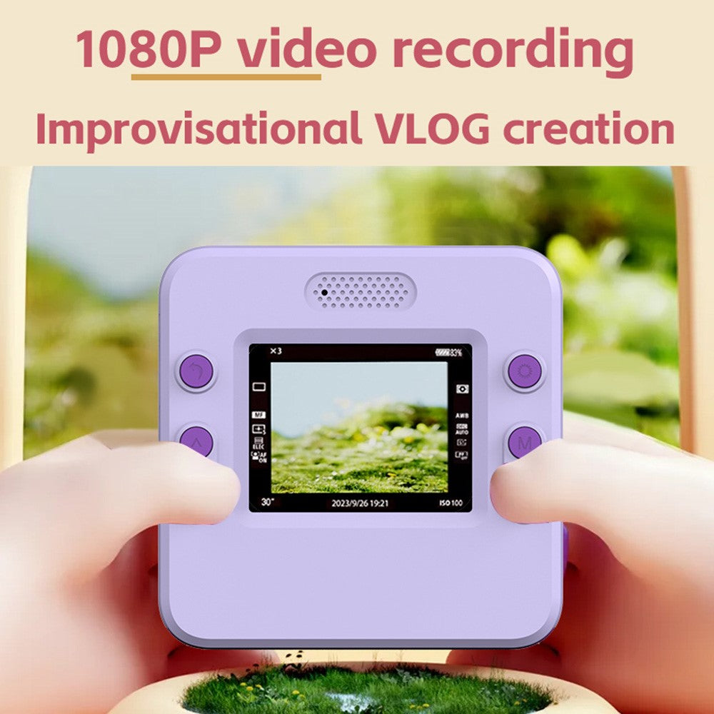 A30 2.4 Inch IPS Screen Instant Camera for Kids HD Flip Lens Video Recorder Built In Games