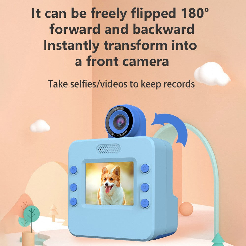 A30 2.4 Inch IPS Screen Instant Camera for Kids HD Flip Lens Video Recorder Built In Games