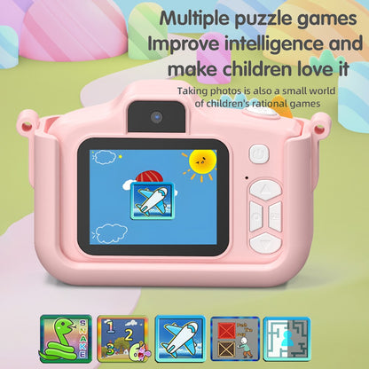 T5S Cartoon Cat Digital Camera 2.0 Inch IPS Screen HD Dual Lens Video Recorder for Kids