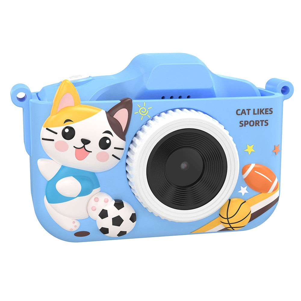 T5S Cartoon Cat Digital Camera 2.0 Inch IPS Screen HD Dual Lens Video Recorder for Kids