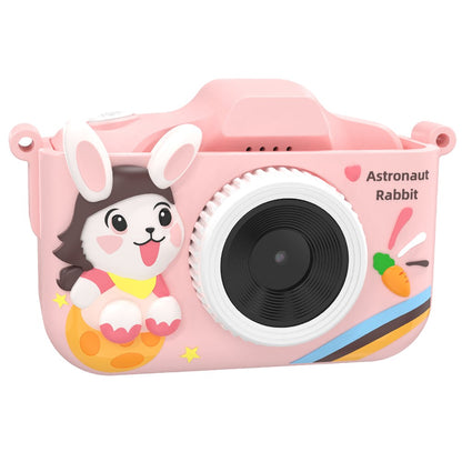 T6S Cartoon Rabbit Digital Camera for Kids 2.0 Inch IPS Screen HD Dual Lens Video Recorder