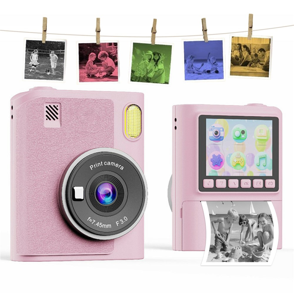 Z900 2.4 Inch Instant Print Camera Kids HD Video Recorder Support Monochrome Printing