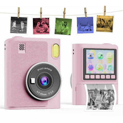 Z900 2.4 Inch Instant Print Camera Kids HD Video Recorder Support Monochrome Printing