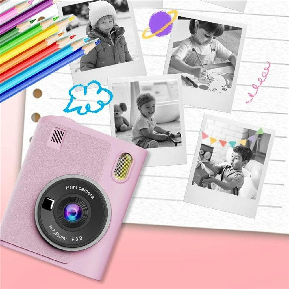 Z900 2.4 Inch Instant Print Camera Kids HD Video Recorder Support Monochrome Printing