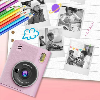 Z900 2.4 Inch Instant Print Camera Kids HD Video Recorder Support Monochrome Printing