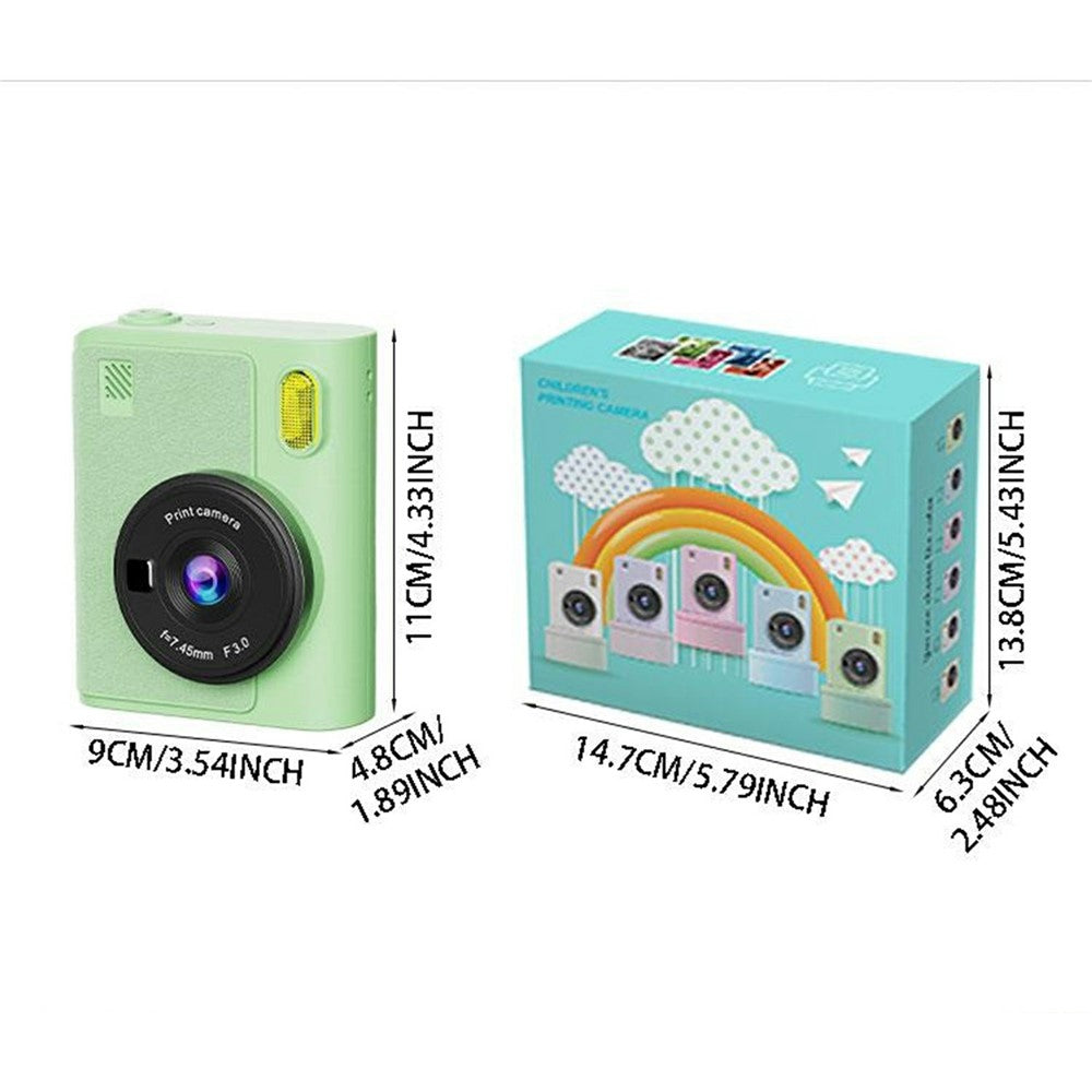 Z900 2.4 Inch Instant Print Camera Kids HD Video Recorder Support Monochrome Printing