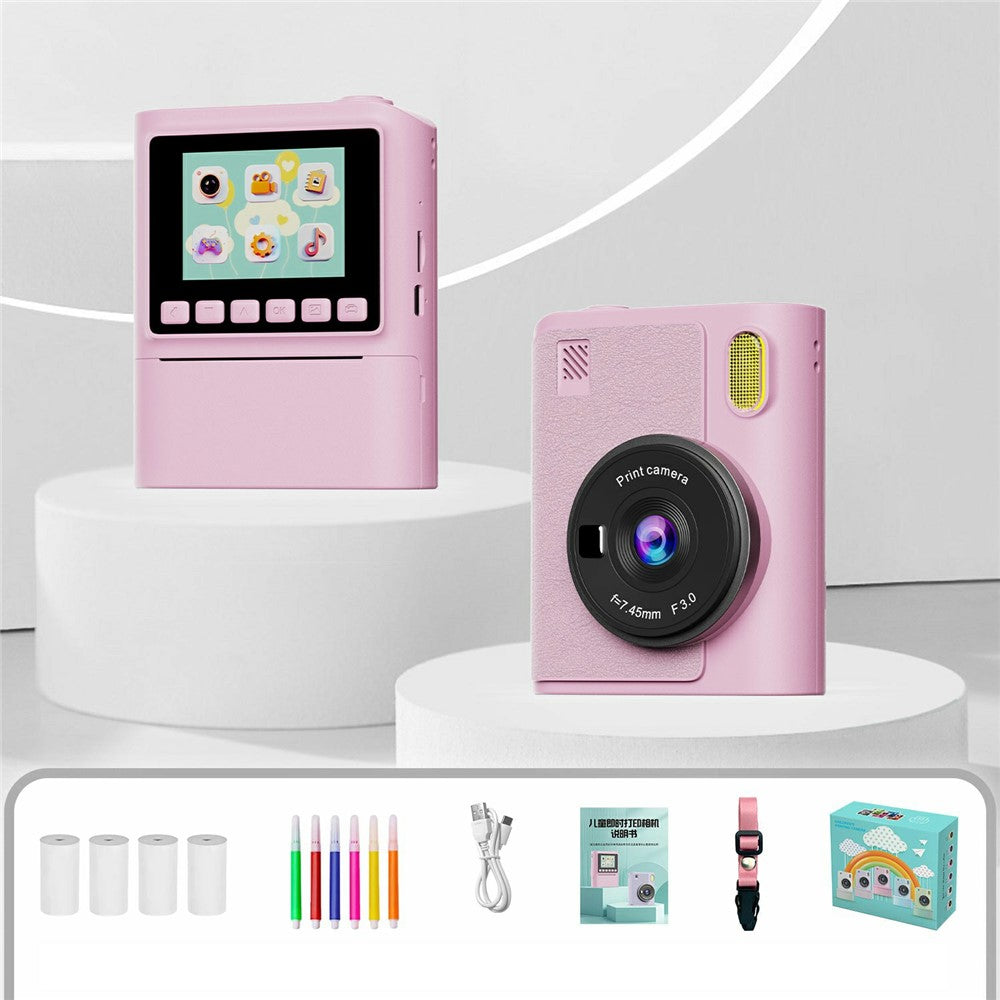Z900 2.4 Inch Instant Print Camera Kids HD Video Recorder Support Monochrome Printing
