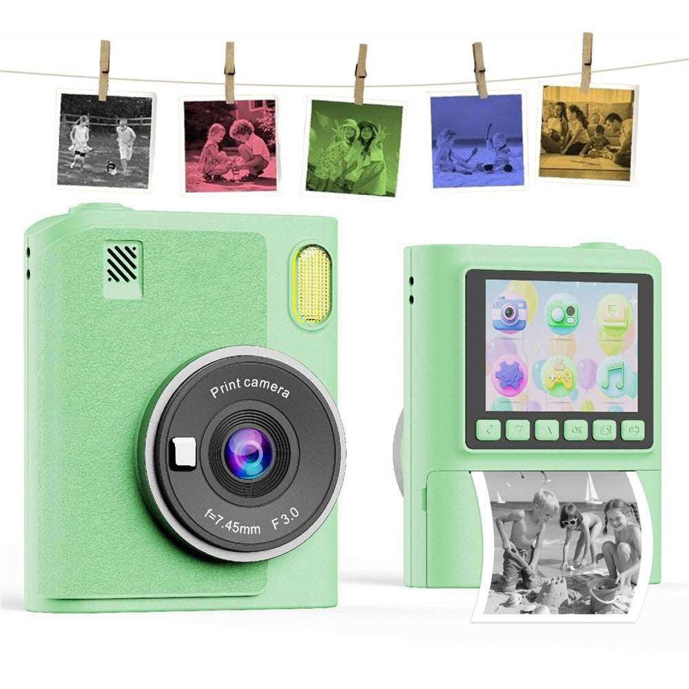Z900 2.4 Inch Instant Print Camera Kids HD Video Recorder Support Monochrome Printing