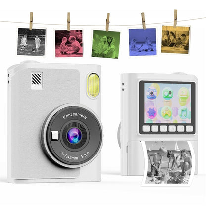 Z900 2.4 Inch Instant Print Camera Kids HD Video Recorder Support Monochrome Printing