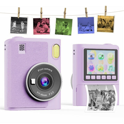 Z900 2.4 Inch Instant Print Camera Kids HD Video Recorder Support Monochrome Printing