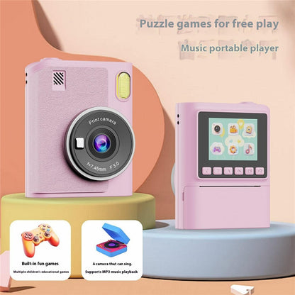 Z900 2.4 Inch Instant Print Camera for Kids HD Video Recorder with 32GB Card + Card Reader (Support Monochrome Printing)