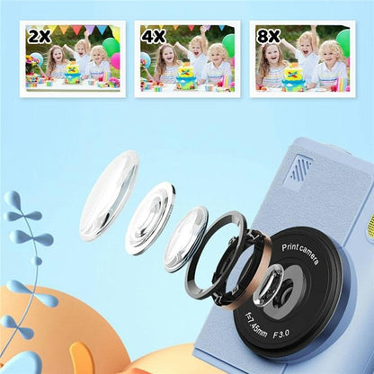 Z900 2.4 Inch Instant Print Camera for Kids HD Video Recorder with 32GB Card + Card Reader (Support Monochrome Printing)