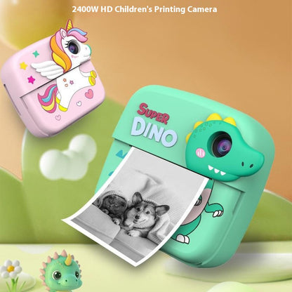 A28 2.4 Inch IPS Screen Instant Print Digital Camera for Kids Cartoon Animal Portable Video Recorder