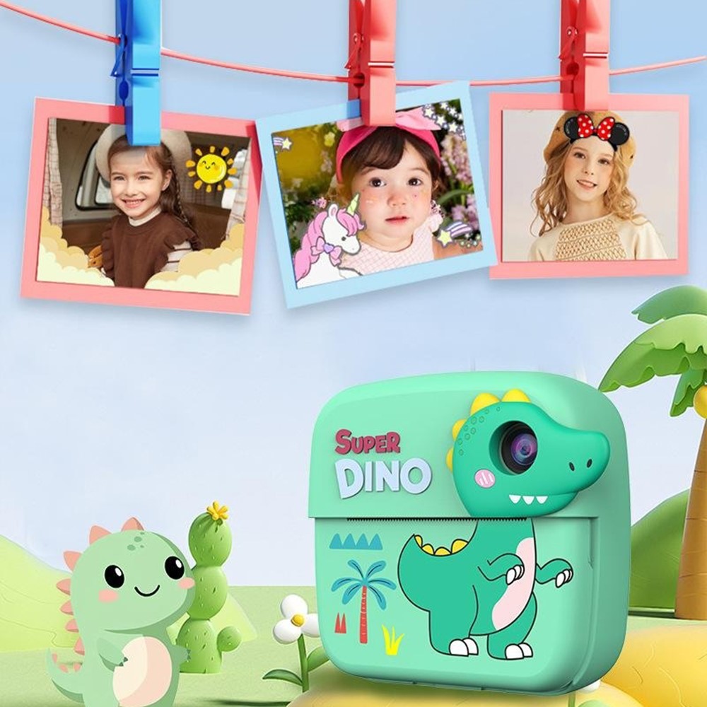 A28 2.4 Inch IPS Screen Instant Print Digital Camera for Kids Cartoon Animal Portable Video Recorder