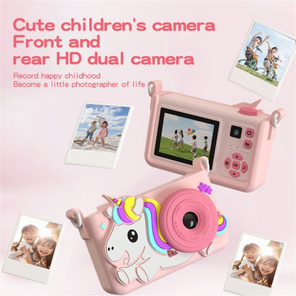 D32 2.0 Inch IPS Screen Digital Camera Dual Lens Cartoon Animal Video Recorder for Kids