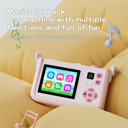 D32 2.0 Inch IPS Screen Digital Camera Dual Lens Cartoon Animal Video Recorder for Kids, with 32GB Card