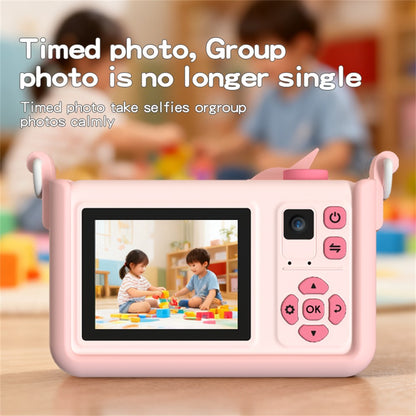 D32 2.0 Inch IPS Screen Digital Camera Dual Lens Cartoon Animal Video Recorder for Kids, with 32GB Card