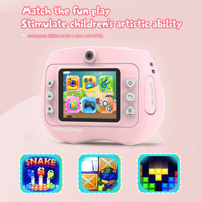 ZK18 Kids Camera Instant Print, Dual-Lens 2.4 inch 2MP 1080P Selfie Instant Cameras Support Music Play and Games