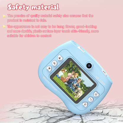 ZK18 Kids Camera Instant Print, Dual-Lens 2.4 inch 2MP 1080P Selfie Instant Cameras Support Music Play and Games