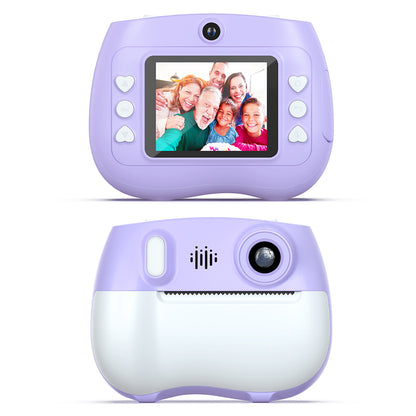ZK18 Kids Camera Instant Print, Dual-Lens 2.4 inch 2MP 1080P Selfie Instant Cameras Support Music Play and Games
