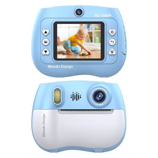 ZK18 Kids Camera Instant Print, Dual-Lens 2.4 inch 2MP 1080P Selfie Instant Cameras Support Music Play and Games