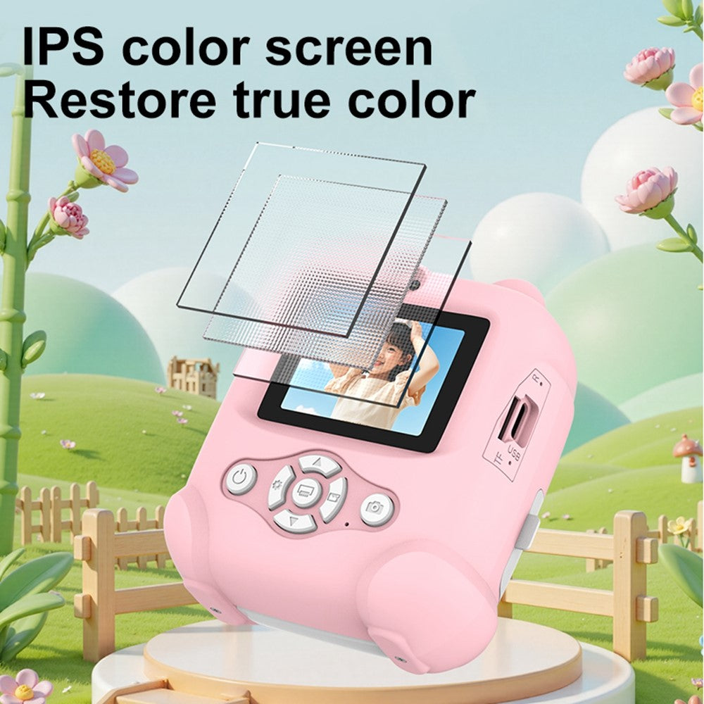 AM500 48MP 2.0 inch HD Dual Lens Kids Instant Print Camera 1080P Photo Video Built-in Games MP3 Player