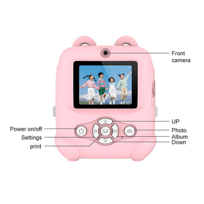 AM500 48MP 2.0 inch HD Dual Lens Kids Instant Print Camera 1080P Photo Video Built-in Games MP3 Player
