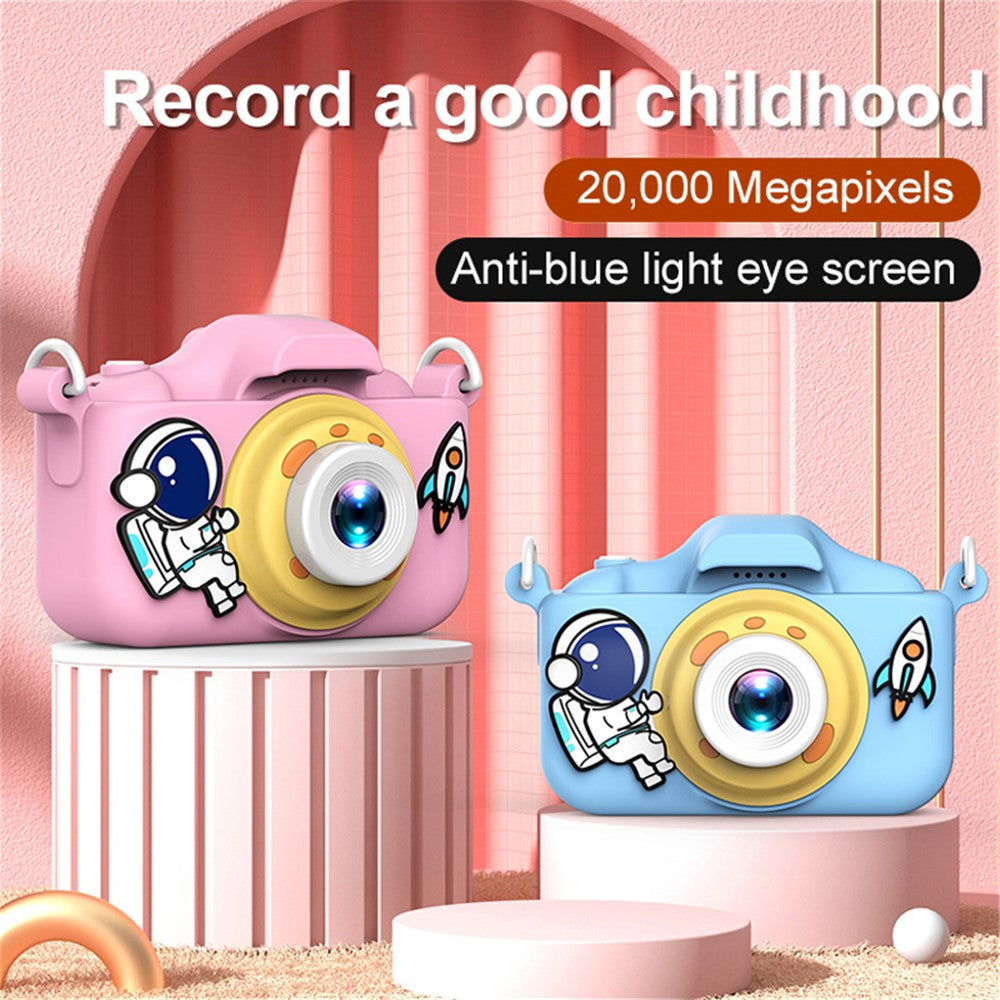 X200 Spaceman Decor Dual-Lens Kid's Educational Camera Mini Size High Definition Children Video Camera Toy for Boys Girls